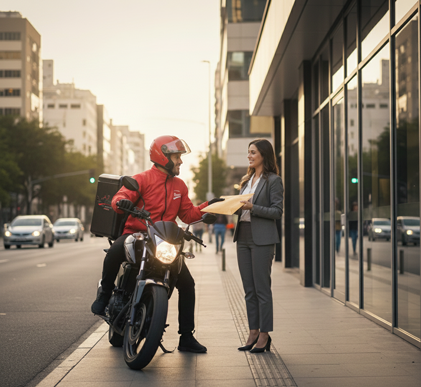 documentos sendo entregues